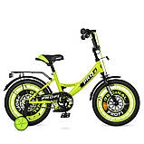 Велосипед дитячий двоколісний Profi Y1642 16" зростання 100-120 см вік 4 до 7 років салатовий, фото 3