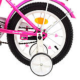 Велосипед дитячий двоколісний Profi Y1426 14" зростання 95-115 см вік 3 до 6 років фуксія, фото 5