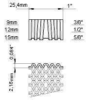 Скоба гофрована тип "CF" ширина 25.4 мм довжина 15 мм для пневмостеплера. Італія, фото 2