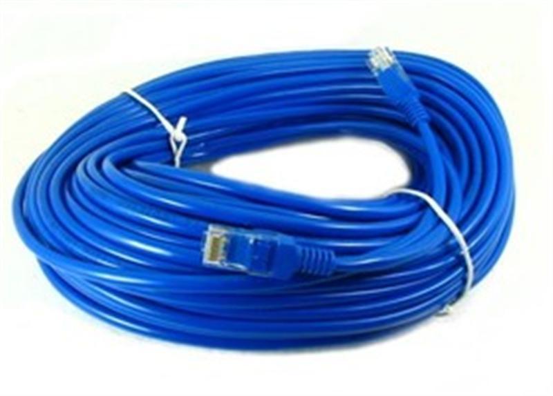 Патч-корд литий, UTP, RJ45, Cat.5e, 30 м, синій