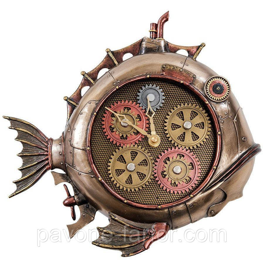 Колекційні годинники настінні Veronese Риба Стімпанк 77249A4