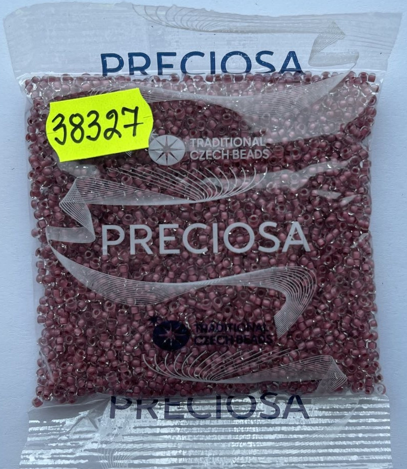 Бісер 10/0, колір No38327 (уп.50 грамів) сливовий прозорий, пофарбований усередині, фото 1