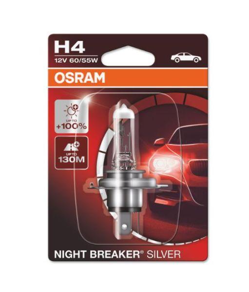 Галогенова лампа Osram H4 Night Breaker Silver 12v 60/55w, фото 1