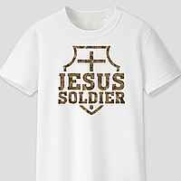 Футболка с христианским принтом Jesus Soldier, Солдат Иисуса. FH-1