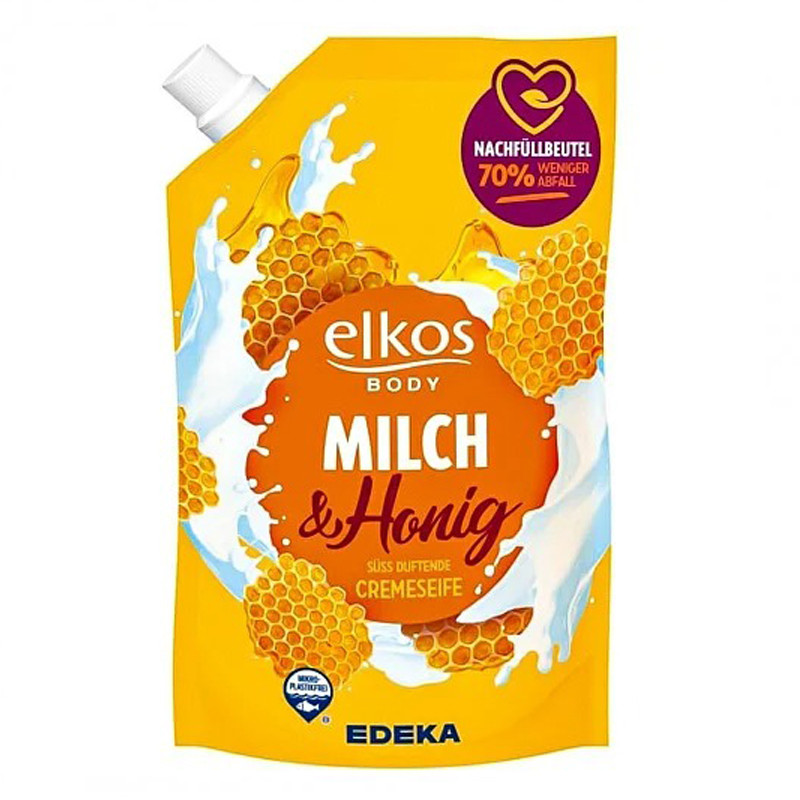 Рідке мило запаска Elkos Milch&Honig Мед-молоко 750 мл