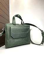 Шкіряна жіноча сумка MARTHA зелена