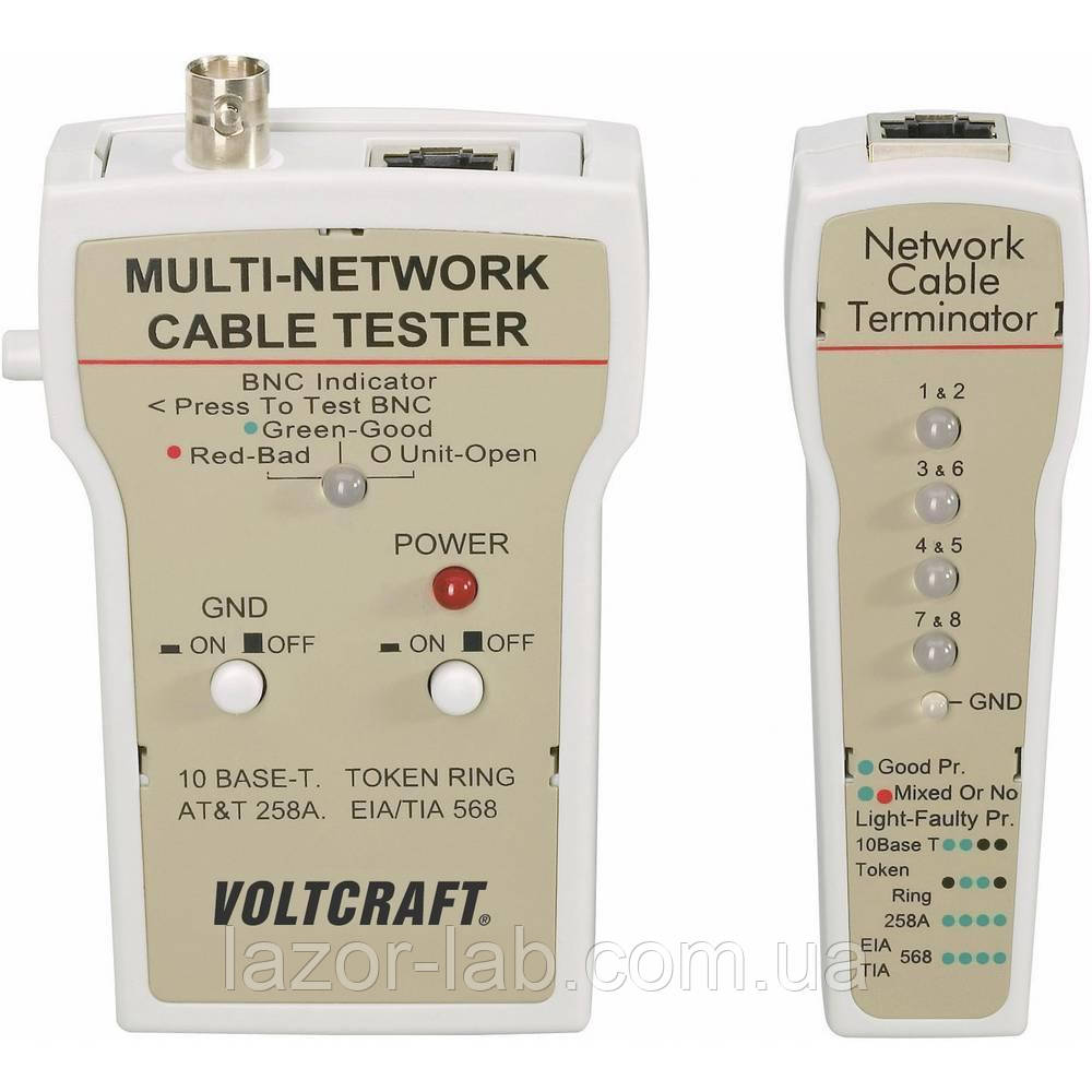 Кабельний тестер (BNC, RJ-45) Voltcraft CT-1 Німеччина