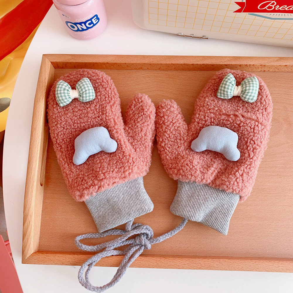 Рукавиці з бантиком, жіночі рукавиці, дитячі рукавиці, жіночі рукавички, рукавиці, рожеві