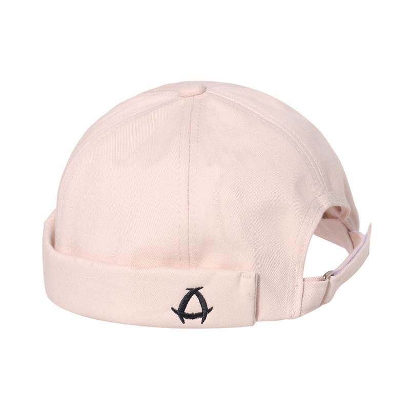 Кепка докер / бейсболка без козирка / Docker cap / чоловіча кепка без козирка / шапка біні / молочна