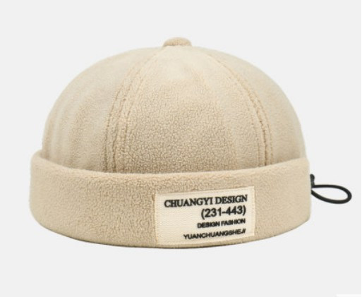 Шапка докер / Docker cap / чоловіча кепка докер / з написом / кепка докер / тепла / молочна