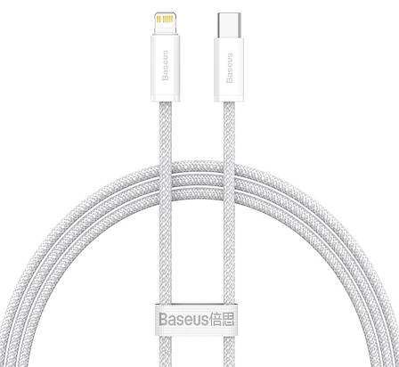 Кабель для зарядки телефона/ смартфона Baseus Dynamic Type-C - Lightning 20 Вт 1м Білий (CALD000002), фото 1