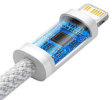 Кабель для зарядки телефона/ смартфона Baseus Dynamic Type-C - Lightning 20 Вт 1м Білий (CALD000002), фото 5