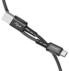 Кабель для зарядки телефона/ смартфона ACEFAST C1-04 USB - Type-C 3 A 1.2 м Чорний, фото 3