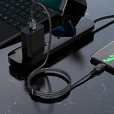 Кабель для зарядки телефона/ смартфона ACEFAST C1-04 USB - Type-C 3 A 1.2 м Чорний, фото 6