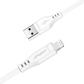 Кабель для зарядки телефона/ смартфона ACEFAST C3-02 USB - Lightning 2.4 A 1.2 м Білий, фото 3
