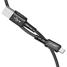 Кабель для зарядки телефона/ смартфона ACEFAST C1-02 USB - Lightning 2.4 A 1.2 м Чорний, фото 3