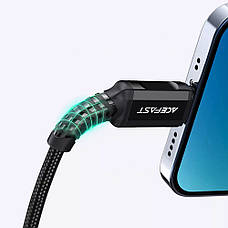 Кабель для зарядки телефона/ смартфона ACEFAST C1-02 USB - Lightning 2.4 A 1.2 м Чорний, фото 6