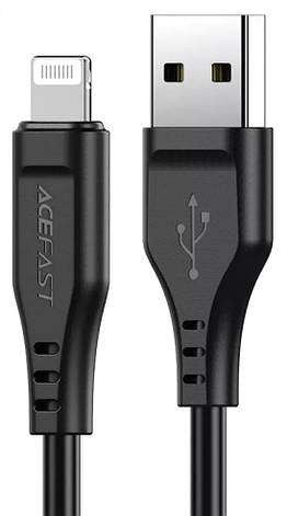 Кабель для зарядки телефона/ смартфона ACEFAST C3-02 USB - Lightning 2.4 A 1.2 м Чорний, фото 1