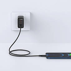 Кабель для зарядки телефона/ смартфона ACEFAST C3-02 USB - Lightning 2.4 A 1.2 м Чорний, фото 4