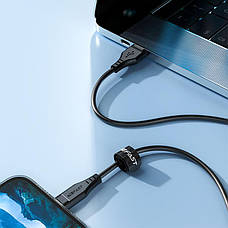 Кабель для зарядки телефона/ смартфона ACEFAST C3-02 USB - Lightning 2.4 A 1.2 м Чорний, фото 5