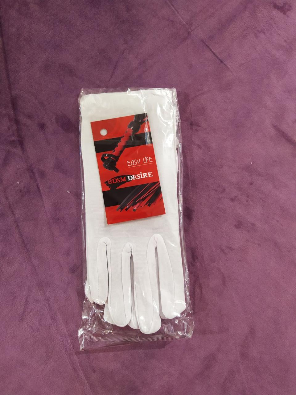 Сексуальні жіночі рукавички коротенькі білі S/L