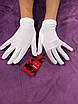 Сексуальні жіночі рукавички коротенькі білі S/L, фото 2