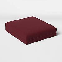 Уличная подушка на стул из поролона на липучках Дралон ткань yeti home 60х60x10 Бордовый