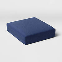 Уличная подушка на стул из поролона на липучках Дралон ткань yeti home 60х60x10 Синий