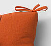 Вулична подушка на садову лавку з холлофайбера yeti home 120х40х10 Дралон тканина Оранжевий, фото 2