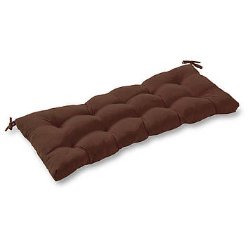 Вулична подушка сидіння для садових меблів з холлофайбера yeti home 120х45х10 Дралон тканина Коричневий