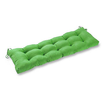 Вулична подушка сидіння для садових меблів з холлофайбера yeti home 120х45х10 Дралон тканина Зелений
