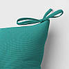 Вулична подушка сидіння для садових меблів з холлофайберу yeti home 120х45х10 Дралон тканина Бірюзовий, фото 3