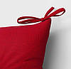 Вулична подушка для дивана з піддонів з холлофайбера yeti home 120х60х10 Дралон тканина Червоний, фото 3
