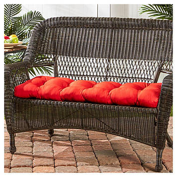 Вулична подушка для дивана з піддонів з холлофайбера yeti home 120х60х10 Дралон тканина Червоний