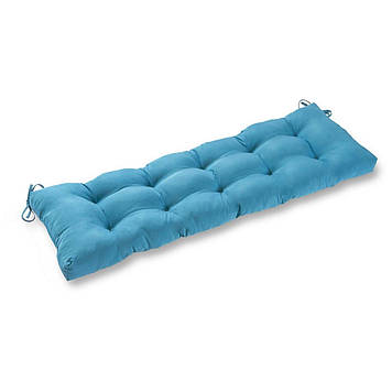 Вулична подушка матрац для меблів з піддонів та садових меблів з холлофайберу 120х80х10 Дралон тканина Блакитний