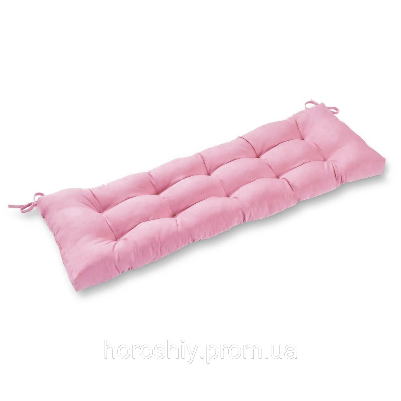 Вулична подушка матрац для меблів з піддонів та садових меблів з холлофайбера 120х80х10 Дралон тканина Рожевий