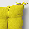 Подушка для офісного стільця крісла з холофайбера Жовта YETI HOME 50х50х5 Оксфорд, фото 3