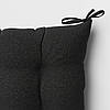Подушка для офісного стільця крісла з холлофайбера Чорна YETI HOME 50х50х5 Оксфорд, фото 3