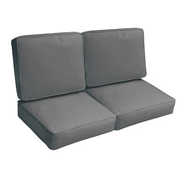 Комплект подушок для меблів з піддонів палет або лавку Темно-Сірий yeti home 120х60х10 60х60 4шт