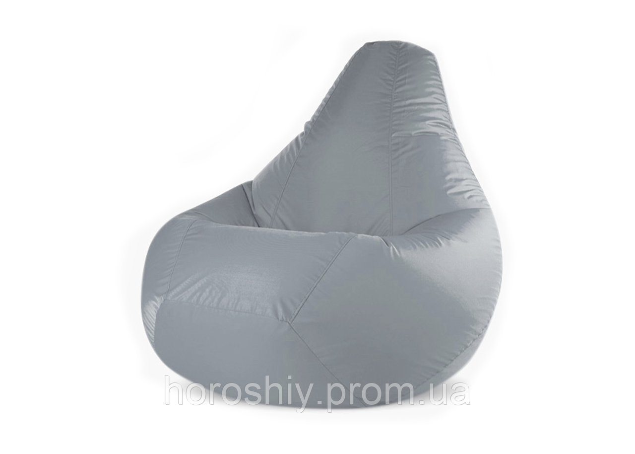 Детское кресло-мешок груша L YETI HOME Серый премиум хлопок - фото 1 - id-p1565345388