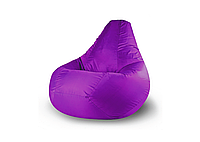 Детское кресло-мешок груша L YETI HOME Фиолетовый премиум хлопок