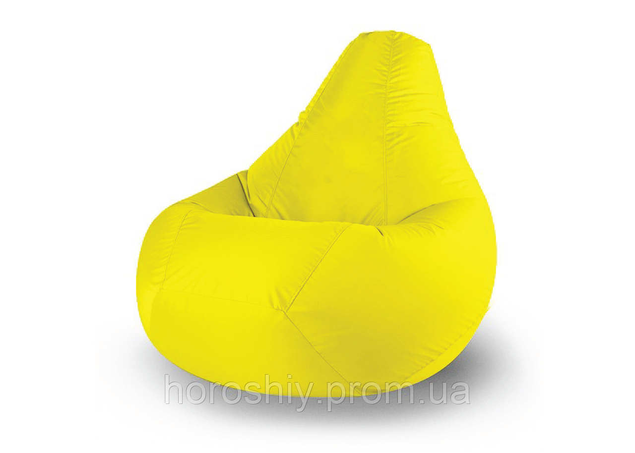 Детское кресло-мешок груша L YETI HOME Желтый премиум хлопок - фото 1 - id-p1565345399
