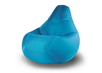 Безкаркасне крісло-груша Блакитне XXXL YETI HOME преміум бавовна