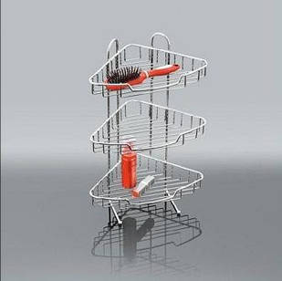 Полиця для ванної кімнати Ескала 3-ярусна кутова