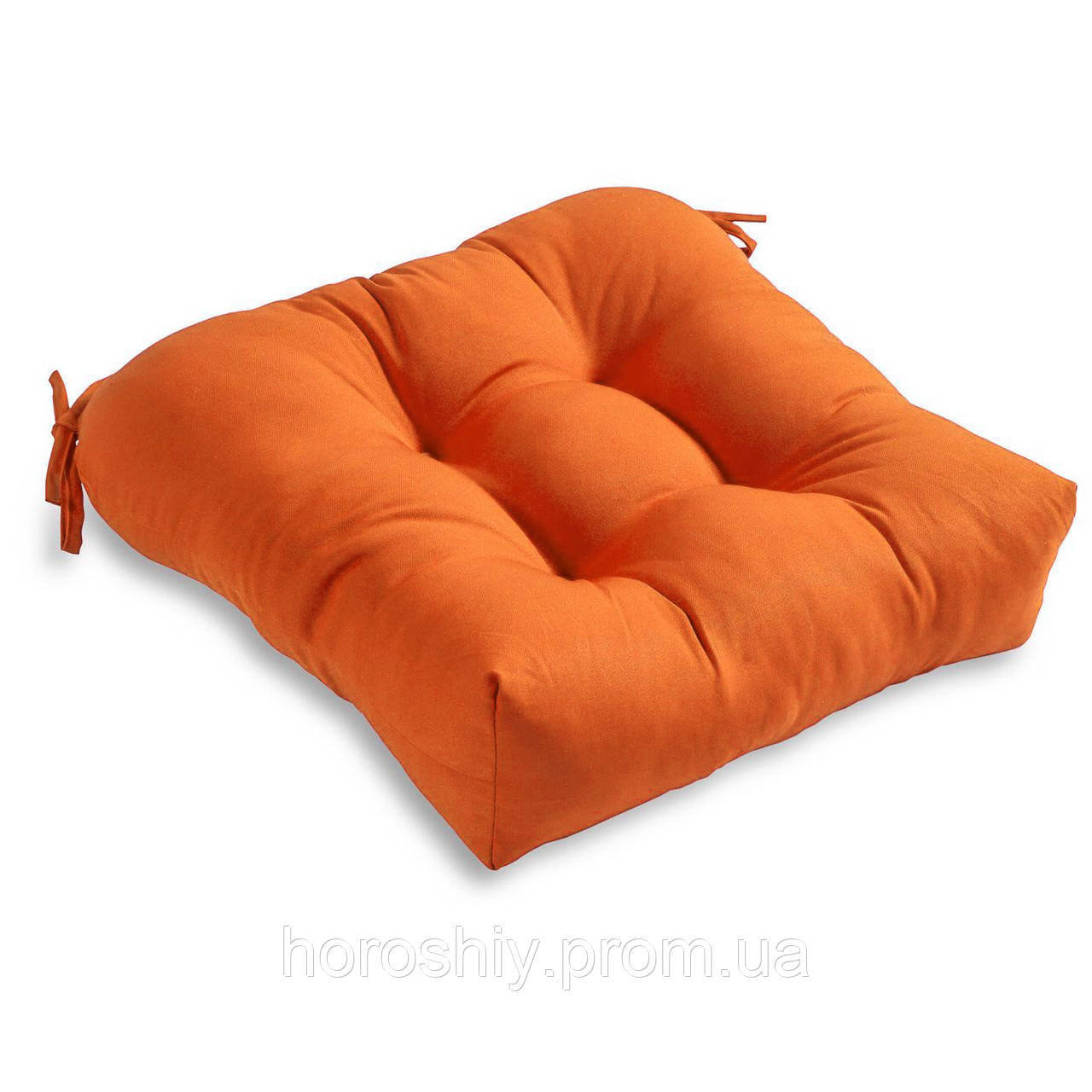 Вулична подушка сидіння для садових меблів з холлофайбера 45х45х10 Дралон тканина Оранжевий