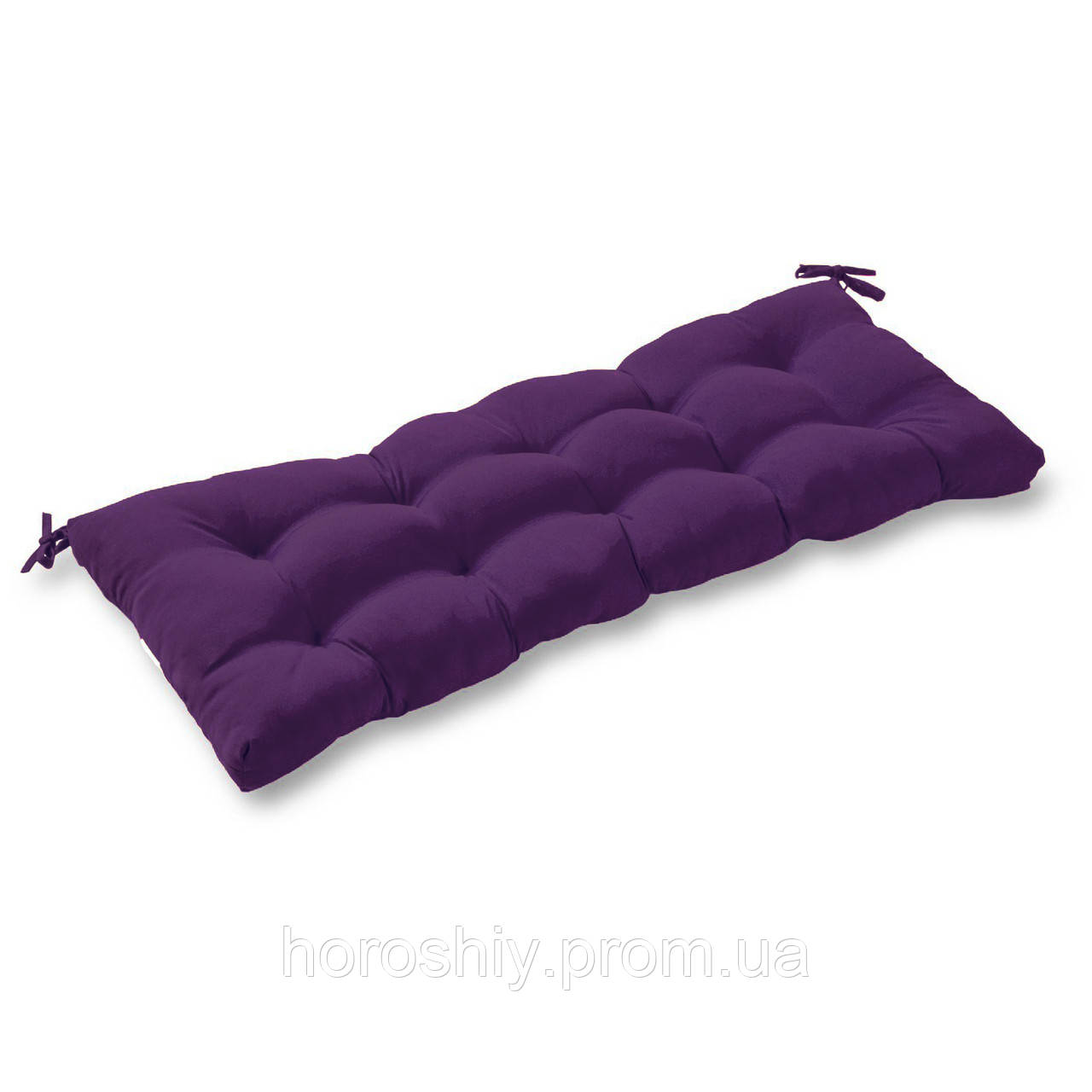 Подушка матрац для садових гойдалок з холлофайберу yeti home 120х60х10 преміум бавовна Фіолетовий