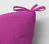 Подушка матрац для садової гойдалки з холлофайберу yeti home 120х60х10 преміум бавовна Малиновий, фото 3