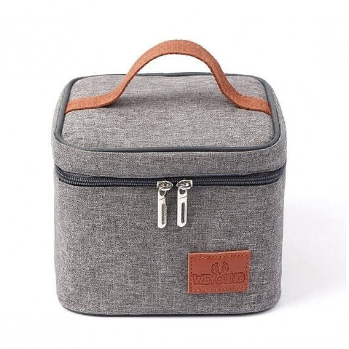 Квадратна термосумка для їжі з собою, ланч боксу з PEVA Style 7, фото 1