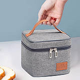 Квадратна термосумка для їжі з собою, ланч боксу з PEVA Style 7, фото 2