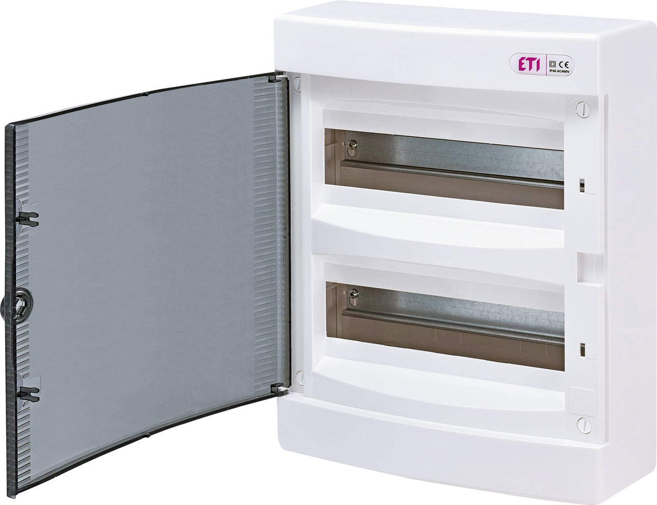 Щит розподільчий накладний ECT 24PT 24 модуля прозорі дверцята ETI, фото 1